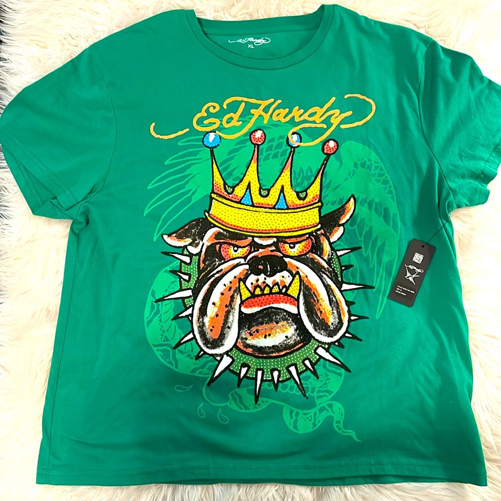 This is an XL Brand New Ed Hardy Rhinestone Cotton 
G-shirt